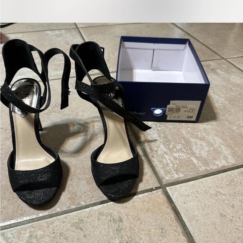 Elegant Black High Heel Sandals